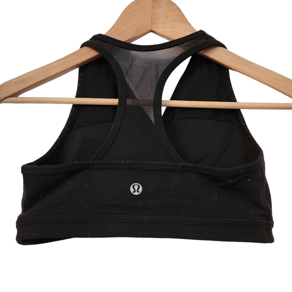Lululemon deep-V black v-neck cross cross sports bra yogacore casual comfortable - Picture 2 of 4